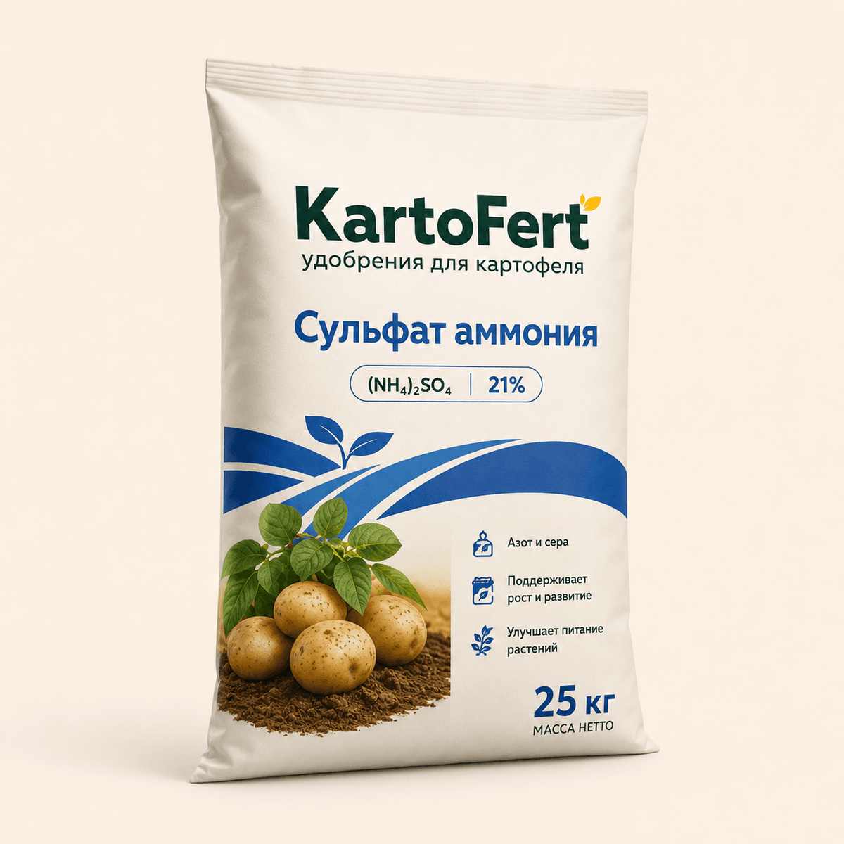 Сульфат аммония: Боковой ракурс