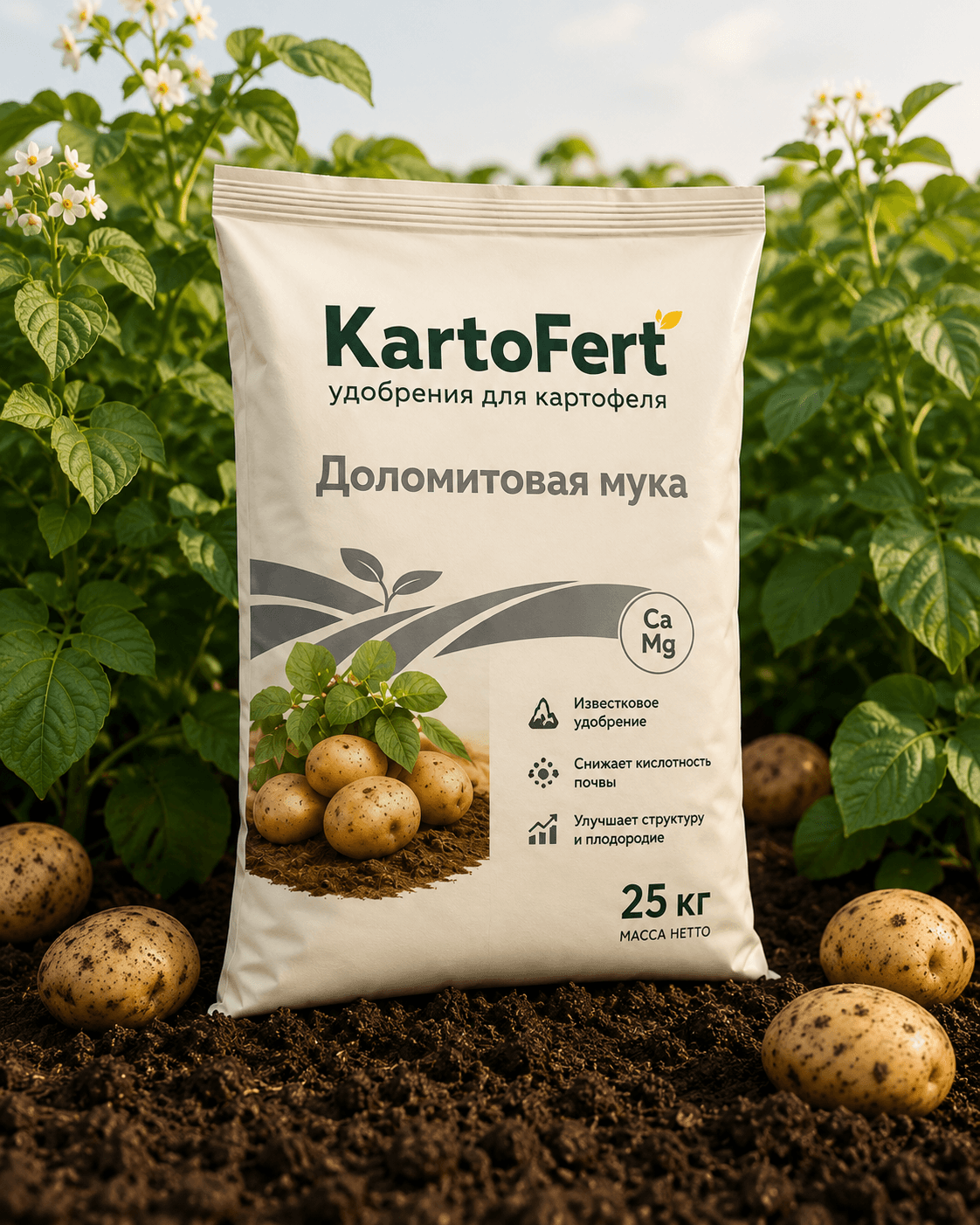 Доломитовая мука: Задняя сторона