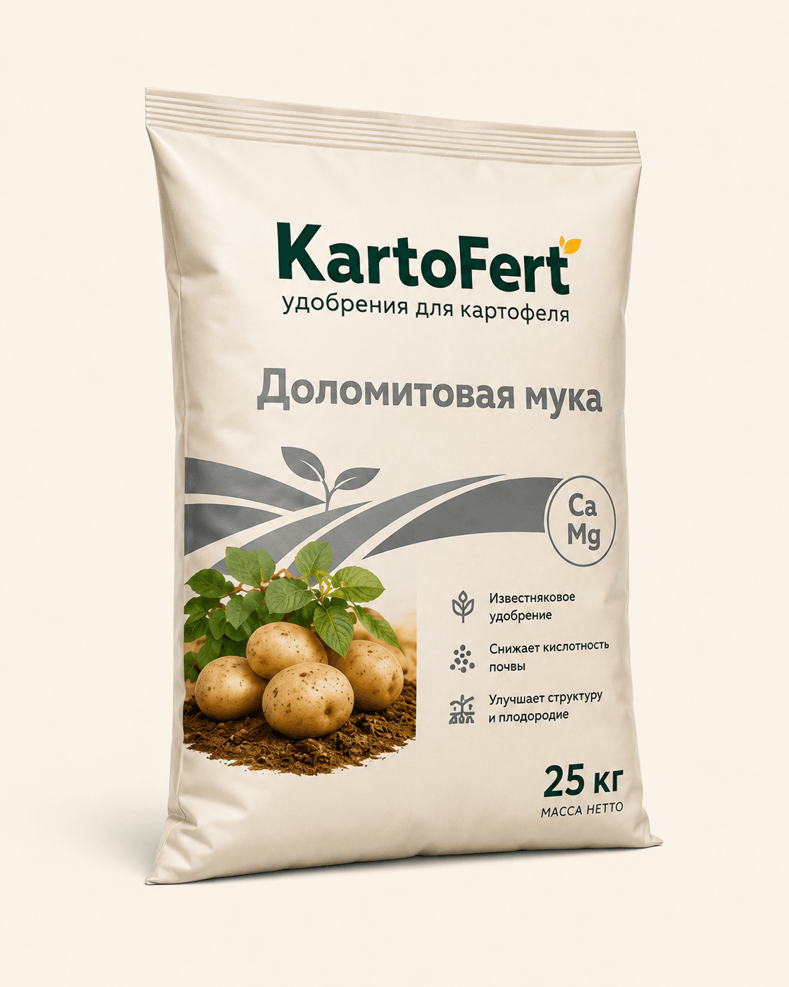 Доломитовая мука: Боковой ракурс