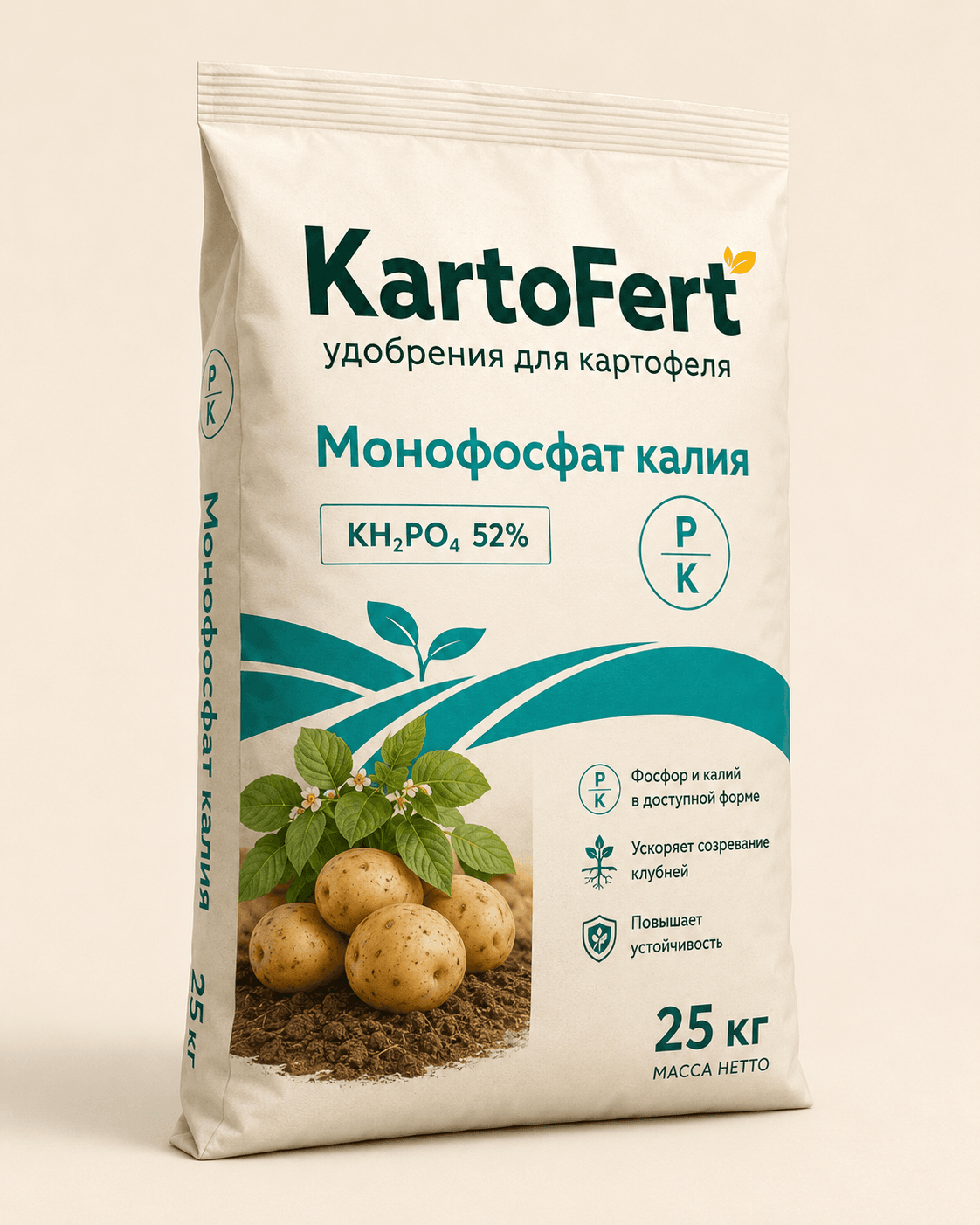 Монофосфат калия: Боковой ракурс