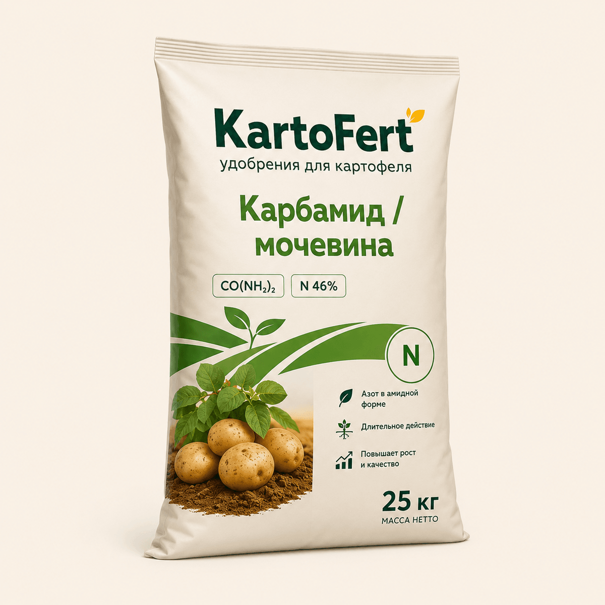 Карбамид / мочевина: Боковой ракурс